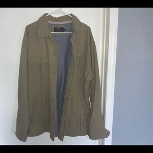 NORMAL BRAND Flannel Lined Twill Shirt Jacket